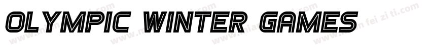 Olympic Winter Games字体转换